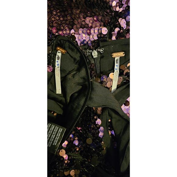 New FREE PEOPLE Star Bright Maxi Skirt Set SEQUINED $198 SIZE 4 Purple Lilac - Picture 6 of 6